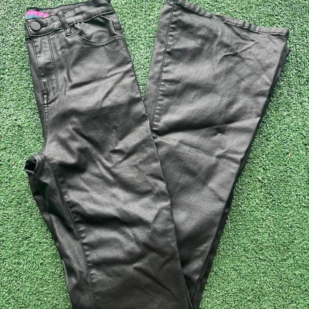 Viral edikted leather flare pants